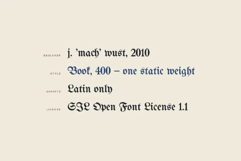 فونت Unifraktur Maguntia — Gothic Font — تصویر ۴