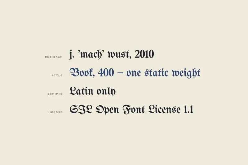 فونت Unifraktur Maguntia — Gothic Font — تصویر ۴