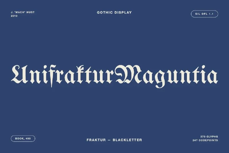 فونت Unifraktur Maguntia — Gothic Font — تصویر ۱